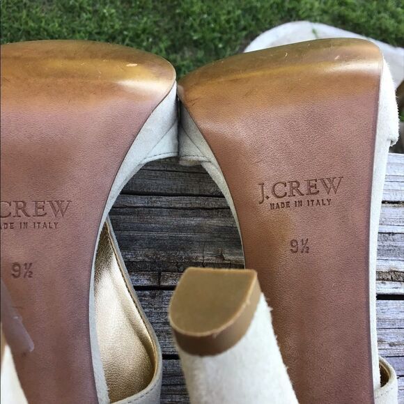 J. Crew Suede Platform Peep Toe Sandal Size 91/2 - Picture 10 of 11